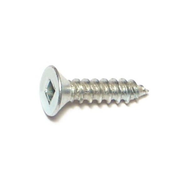 Midwest Fastener Sheet Metal Screw, #6 x 5/8 in, Zinc Plated Steel Flat Head Square Drive, 50 PK 63982 - main